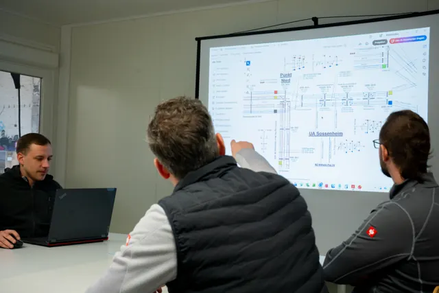 Foto aus der Produktion für autmatec Leitungs- und Netzbau