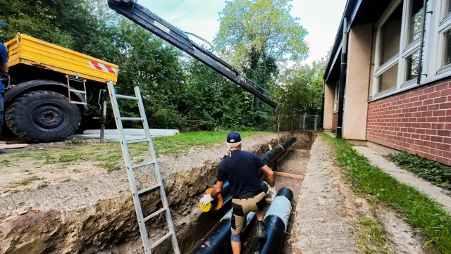 Foto aus der Produktion für Tief- und Rohrleitungsbau Klumpp