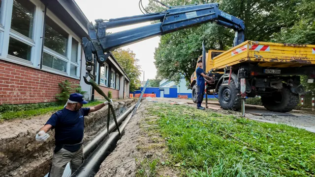 Foto aus der Produktion für Tief- und Rohrleitungsbau Klumpp