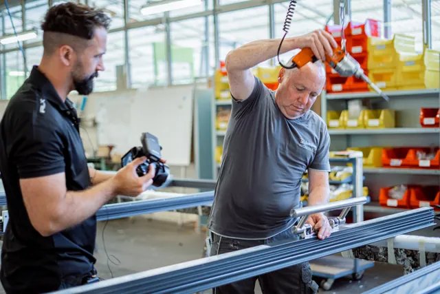 Foto aus der Produktion für Backes Metallbau